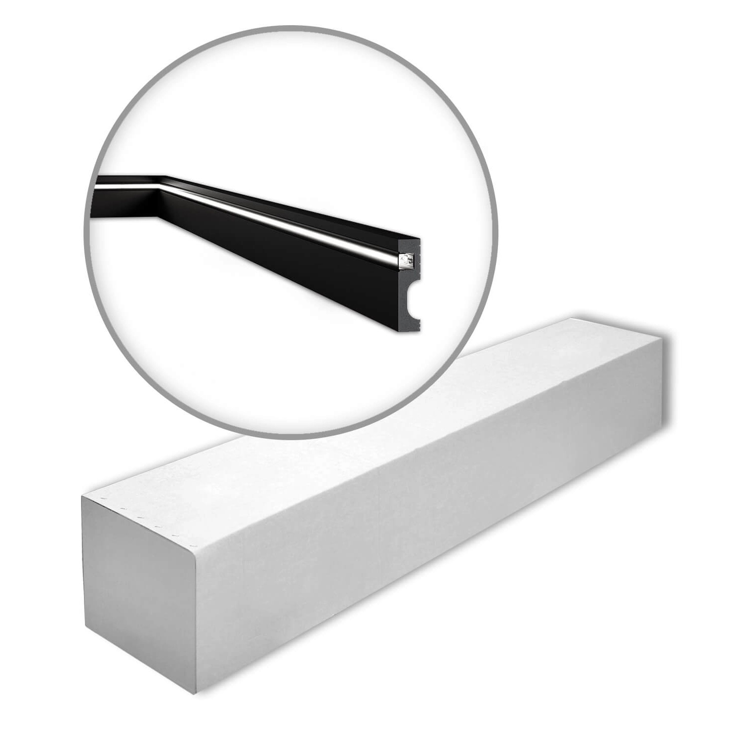 NOEL & MARQUET NMC IL11 Black-Box WALLSTYL Sockelleisten 1 Karton Set 13 Stuckleisten 26 m Schwarz