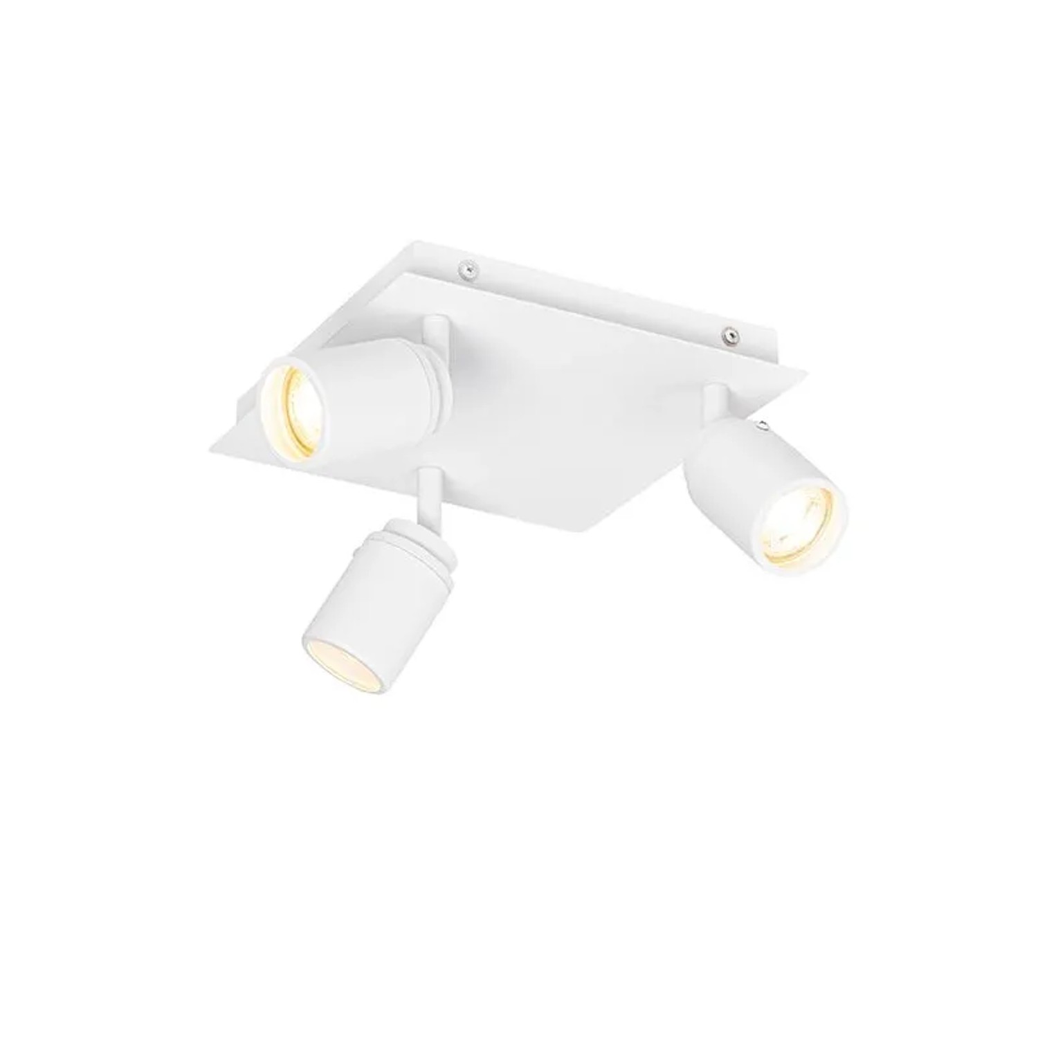 QAZQA Moderner BadezimmerSpot Weiß Quadratisch 3 Licht IP44 Ducha