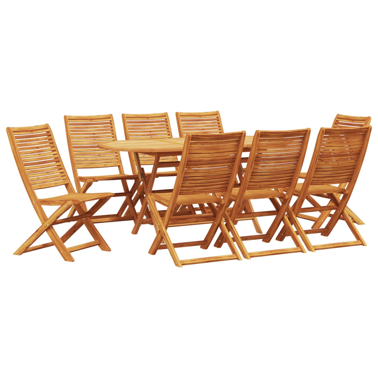 vidaXL 9-Teilige Garten-Essgruppe aus Massivem Akazienholz 3375759