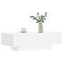 Weißer, moderner Couchtisch aus Holzwerkstoff, 100x49,5x31 cm. Rechteckige Form mit minimalistischem Design.