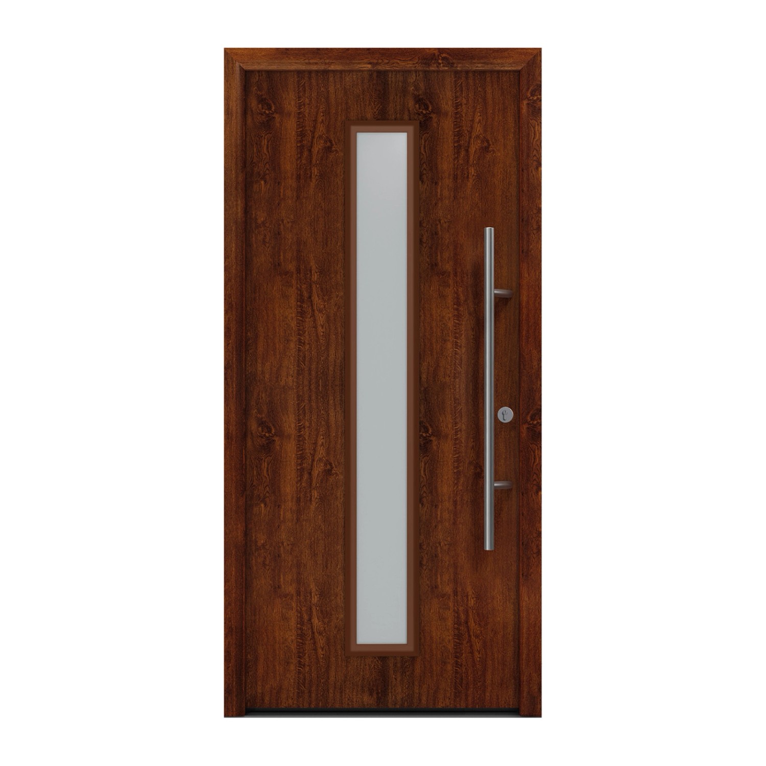 EcoStar Haustür Isopro Secur IPS 020S Dark Oak 110 cm x 210 cm DIN R günstig online kaufen