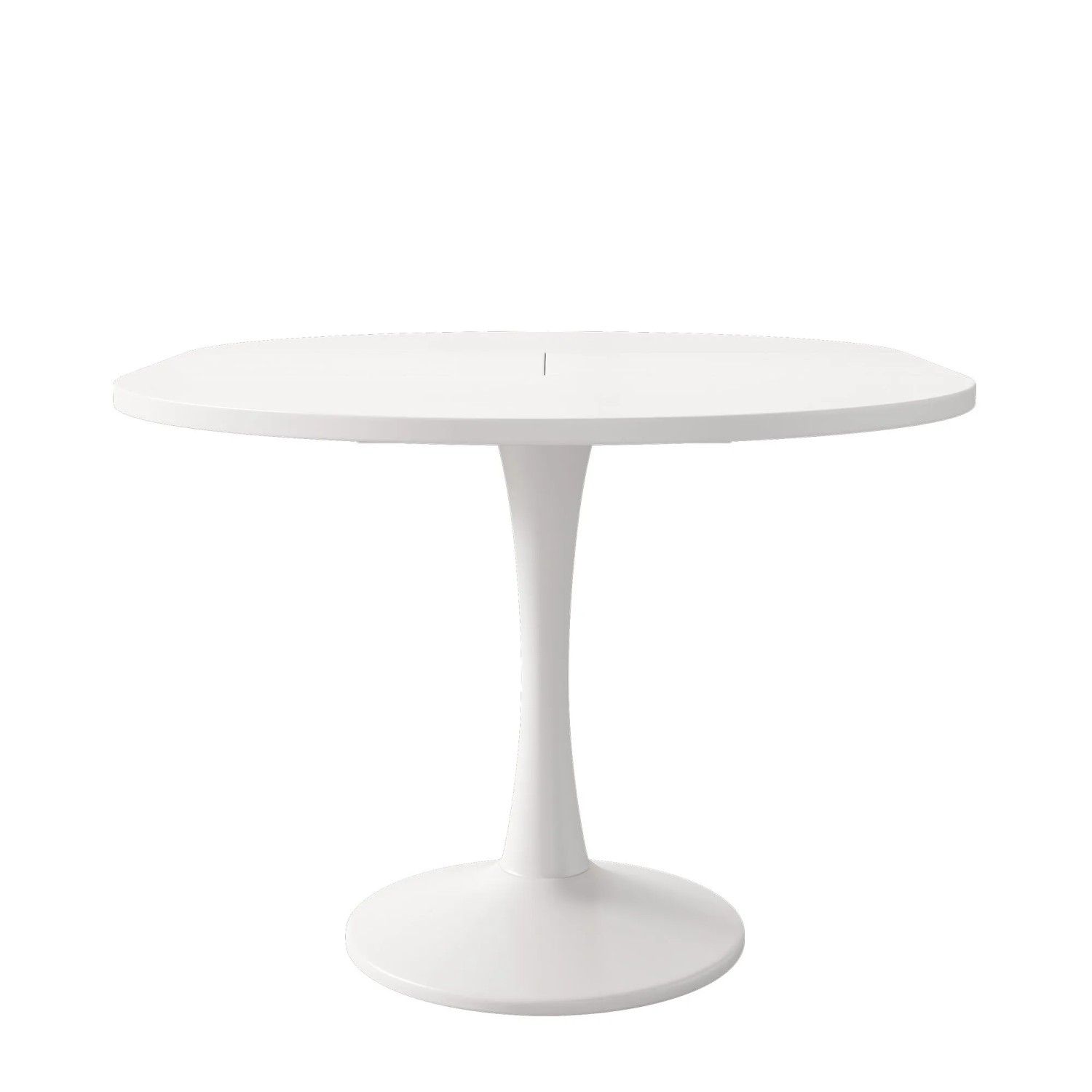 okwish Esstisch Oval und Ausziehbar Kaffee-Freizeittisch 140 × 100 cm Weiß