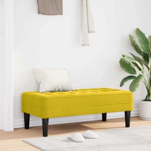 vidaXL Bank Gelb 113 x 57 x 39 cm Samt 42001954