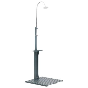 vidaXL Gartendusche Holz Anthrazit 48208