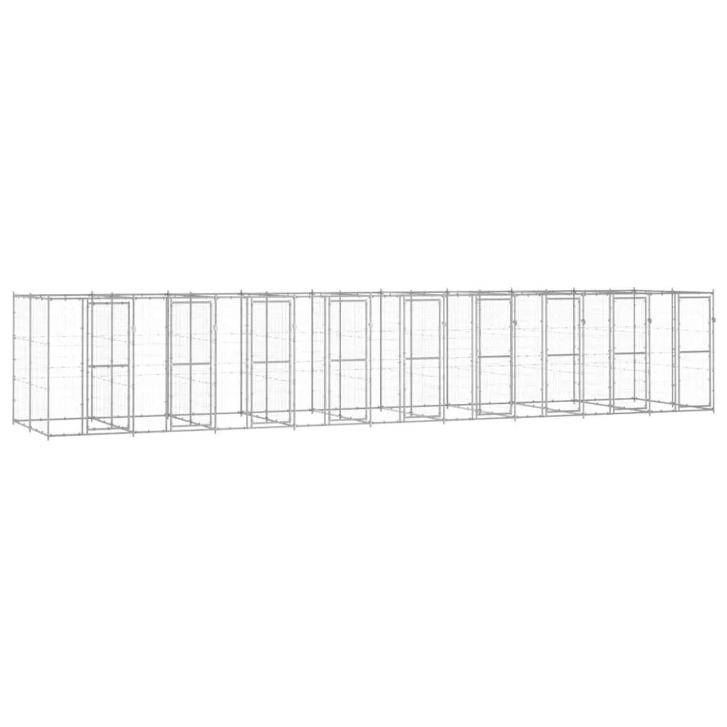 vidaXL Outdoor-Hundezwinger Verzinkter Stahl 21,78 m² 3082289