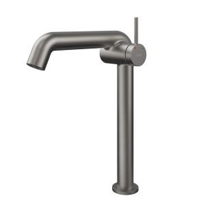 Emke Waschtischarmatur in Anthrazit Matt, modernes Bad-Design. Wasserhahn für Waschbecken.