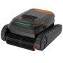 POOL ROYAL Akku-Poolroboter PR10: Poolreiniger mit Raupenantrieb, Bürsten und orangefarbenen Akzenten.
