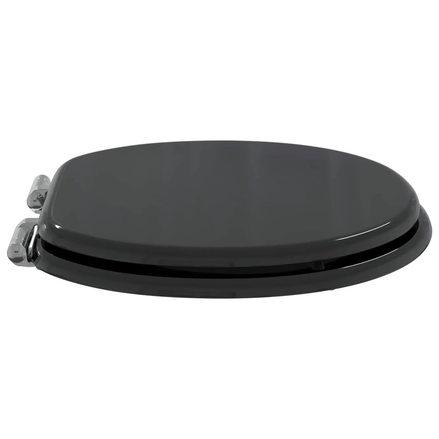 vidaXL Soft-Close Toilettensitz Schwarz 44 x 38 cm MDF-Platte 42027173_3