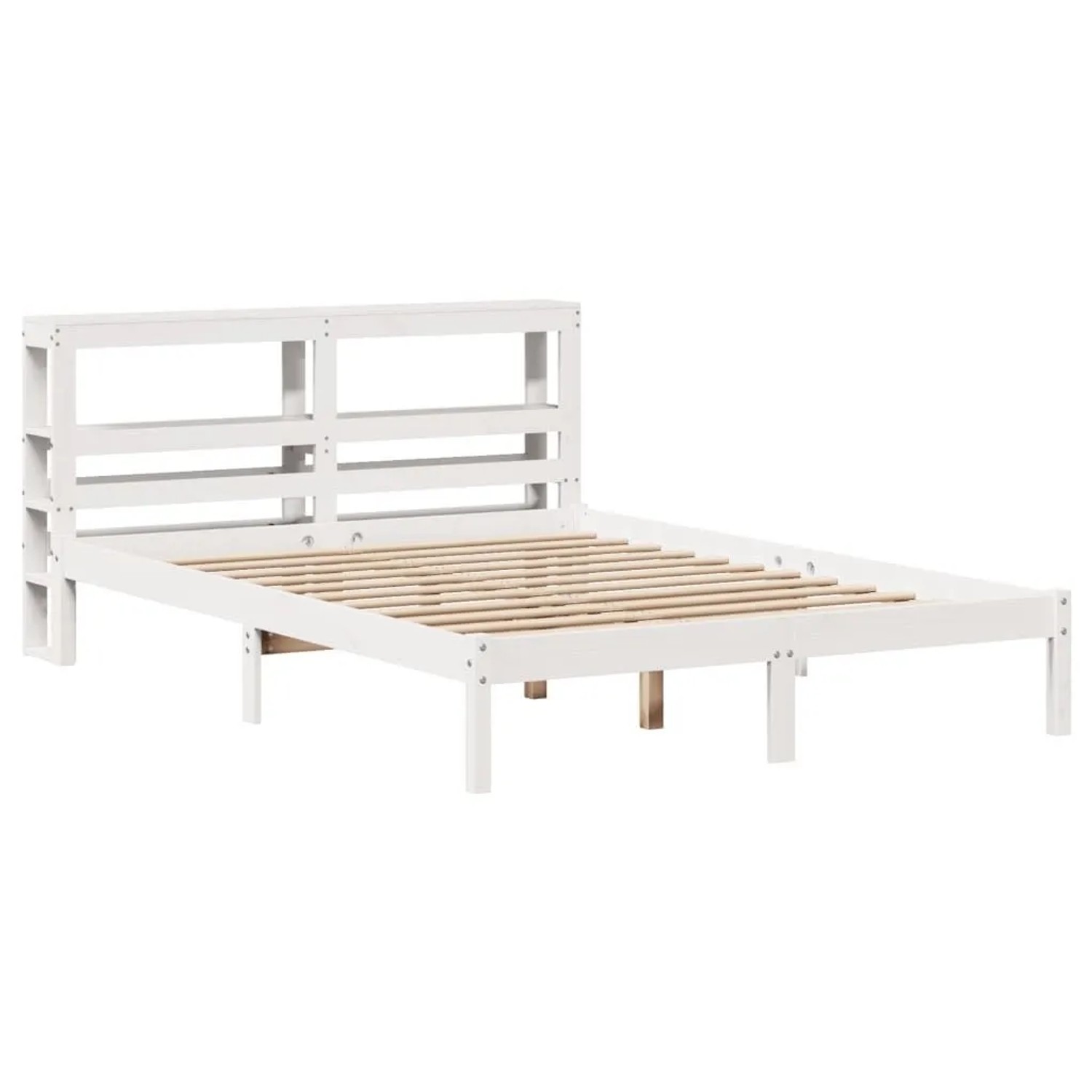 vidaXL Massivholzbett ohne Matratze Weiß 140x190 cm Kiefernholz 3305715 günstig online kaufen