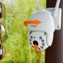 Technaxx TX-192 PT Dome Kamera zur Videoüberwachung mit Schwenk- und Neigefunktion.