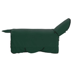 Dunkelgrüne vidaXL Pferdedecke aus Polyester für den Winter.