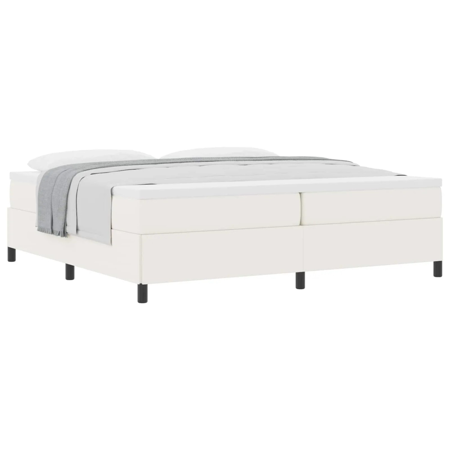vidaXL Boxspringbett Creme 200 x 200 cm Cordstoff 42006989