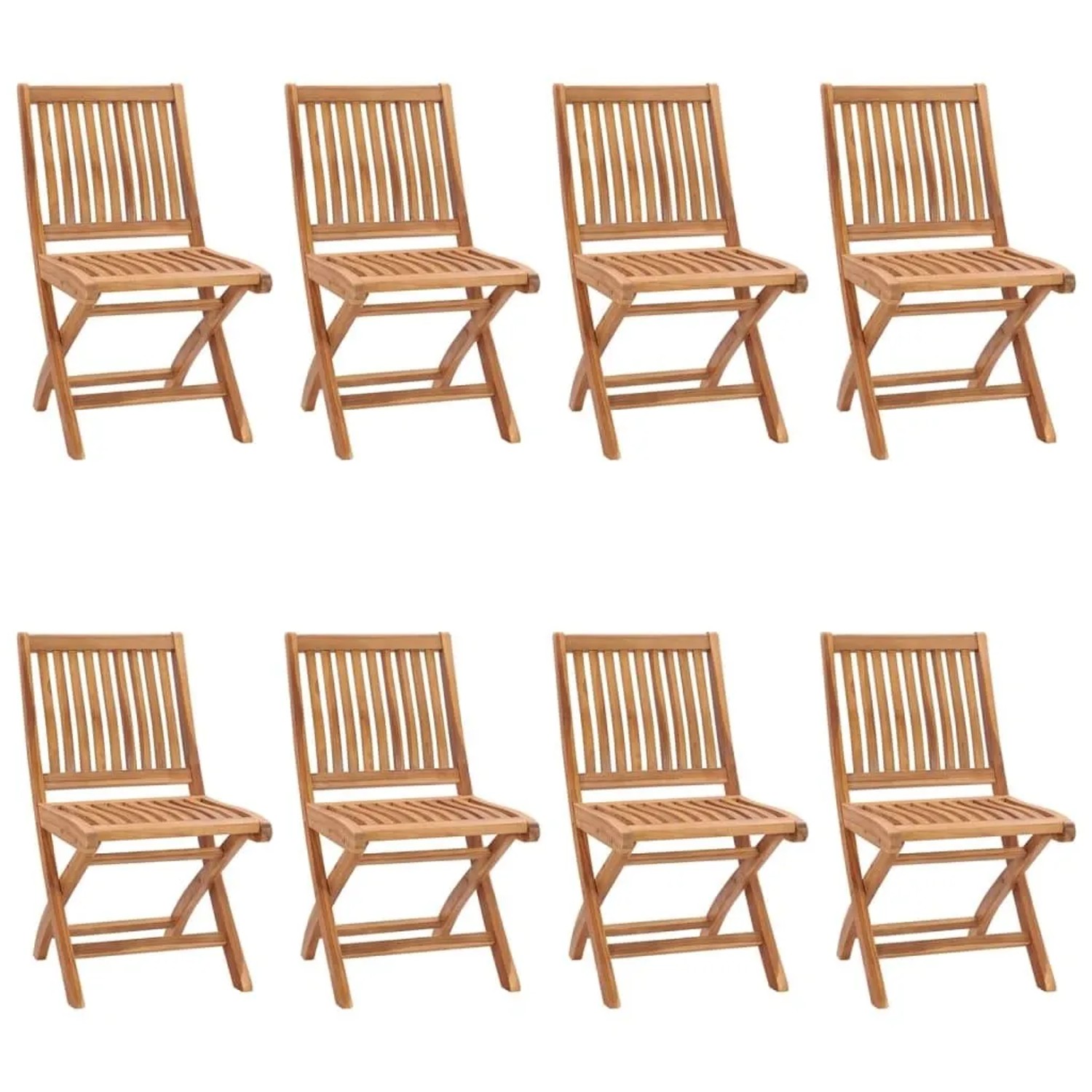 vidaXL Klappbare Gartenstühle 8 Stk Massivholz Teak 3072806 günstig online kaufen