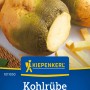 Kiepenkerl Kohlrübe Wilhelmsburger, gelb-grüne Steckrübe auf Saatguttüte.