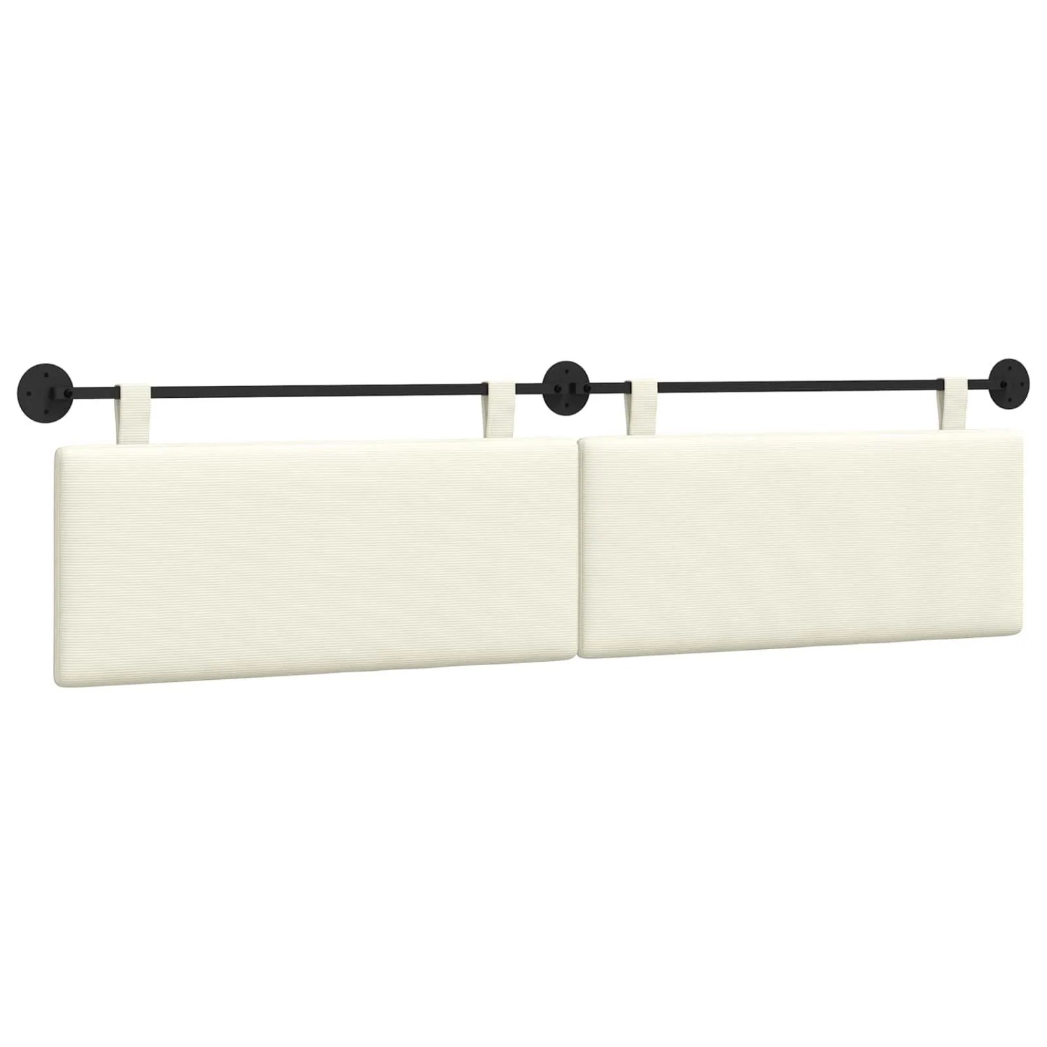 vidaXL Hängevorderseite Wandmontiert Creme 210 x 55 x 5 cm Cordstoff 42031836
