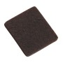 Selbstklebender, brauner Filzgleiter, 32x32mm, für Möbel und Oberflächenschutz.