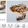 Snake-Lichterkette mit 200 warmweißen LEDs für den Außenbereich, batteriebetrieben mit Timer.