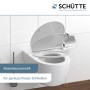 Schütte WC-Sitz Slim Grey Duroplast mit Absenkautomatik und Schnellverschluss auf WC-Becken.