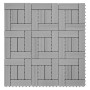 MCW WPC Bodenfliese Sarthe, Holzoptik grau, 30x30cm, 1qm, für Balkon und Terrasse.