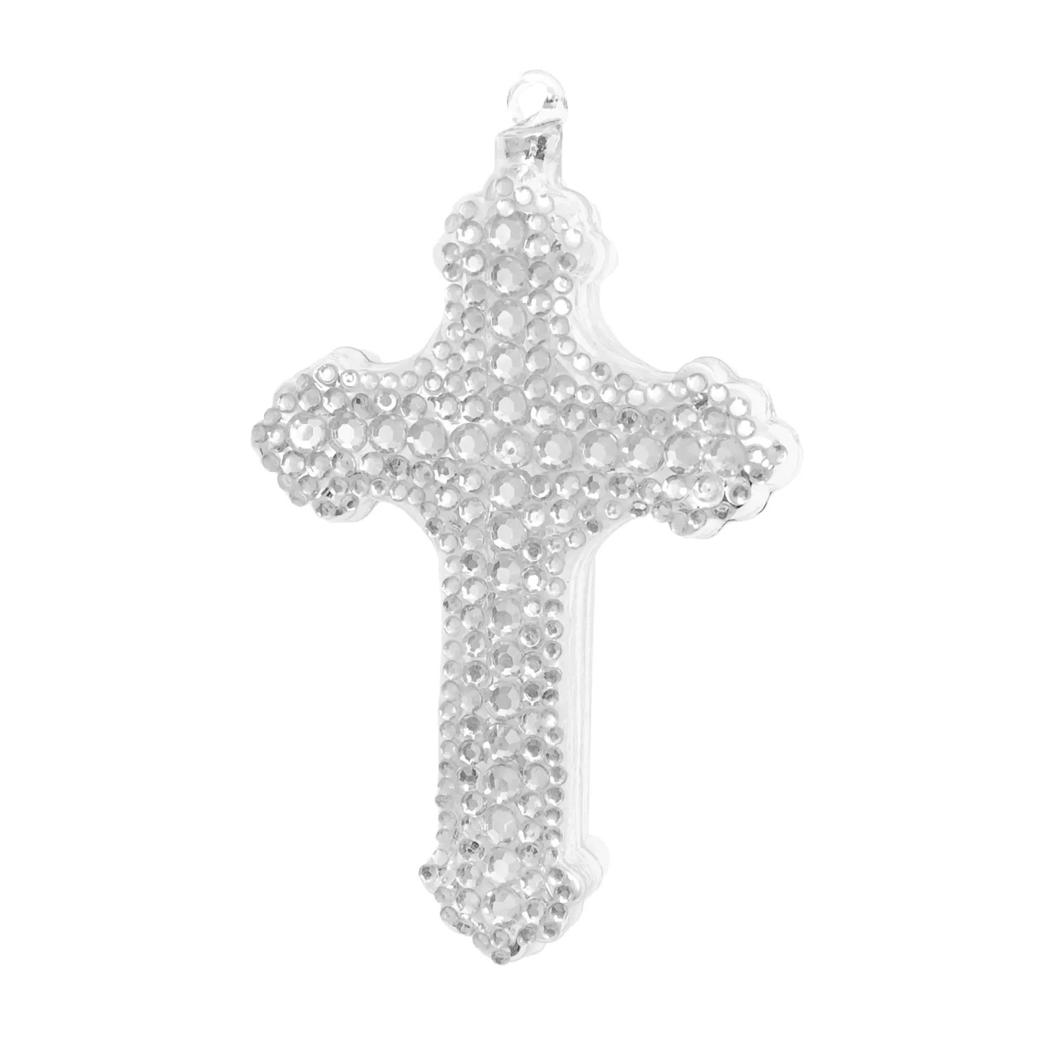 Krebs Glas Lauscha Weihnachtsornament Kreuz Strass 1-tlg. 10cm