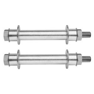 2er Set ECD Germany Universal Achse für Schubkarrenrad, Stahl verzinkt.