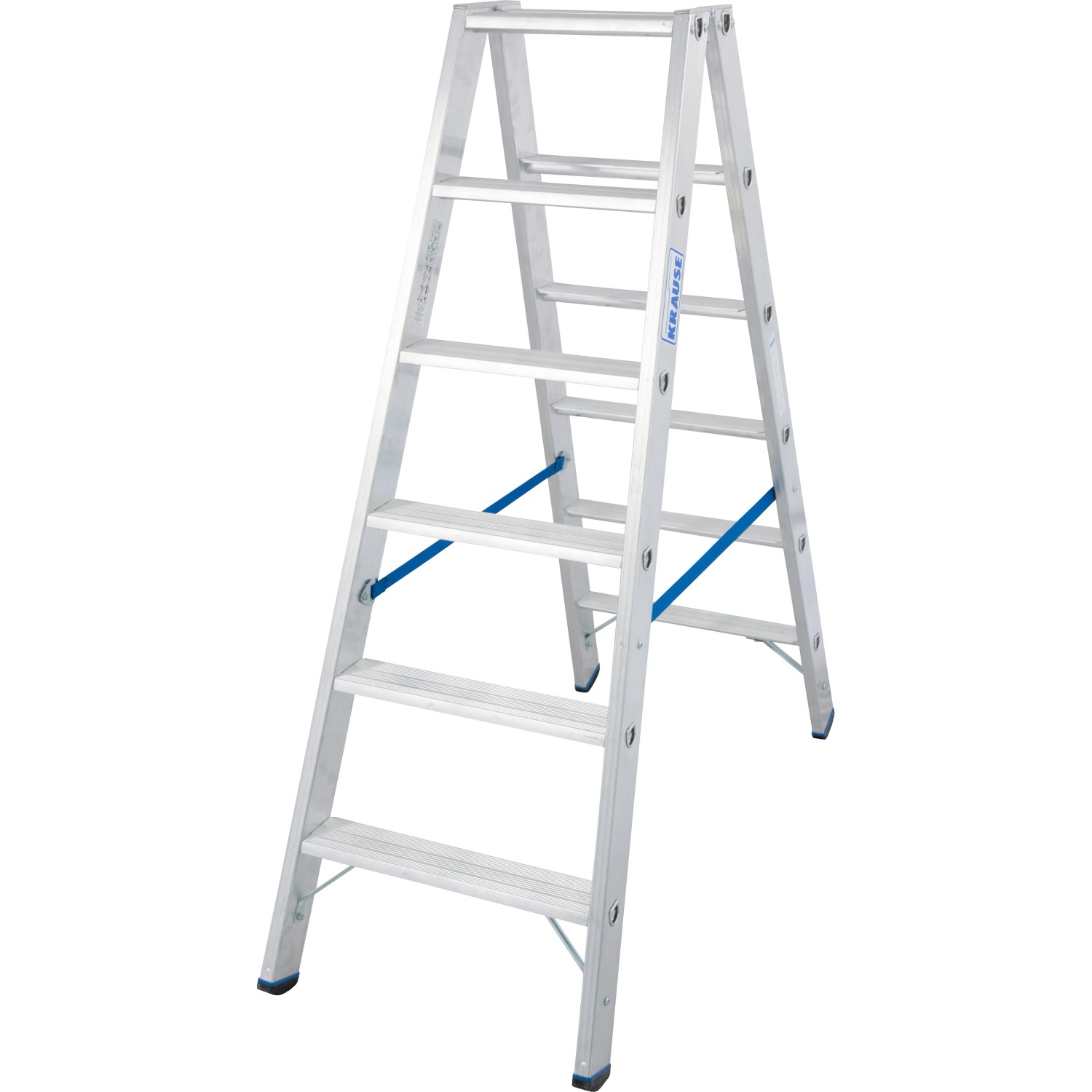Krause Doppelleiter Stabilo 2 x 6 Stufen 145 cm x 55 cm x 125 cm