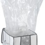 Wenko Vakuum Soft Box S, weiße Textilbox mit durchsichtiger Vakuum-Tasche zur platzsparenden Aufbewahrung.