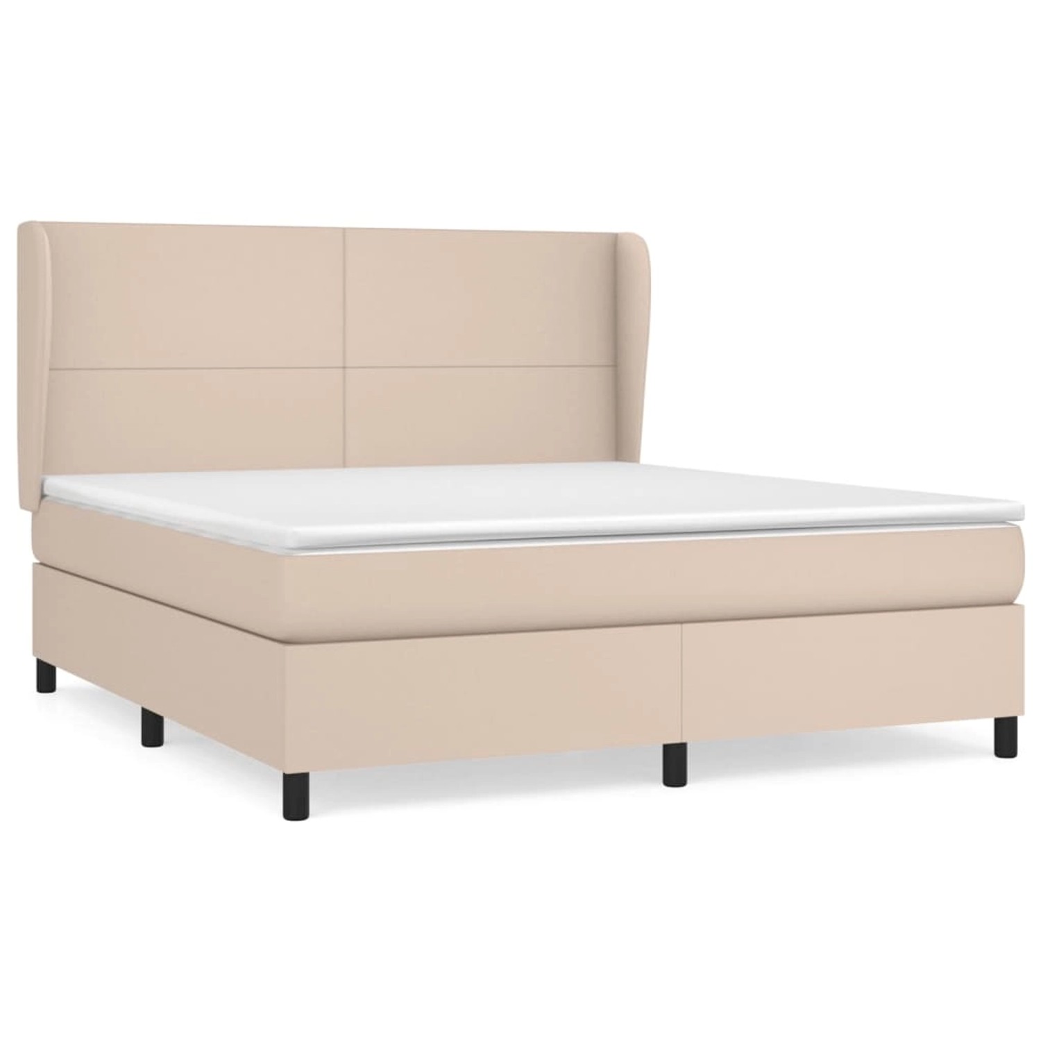 vidaXL Boxspringbett Matratze Cappuccino-Braun 160x200 cm Kunstleder1466776 günstig online kaufen