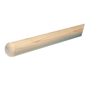 Handlauf aus Fichte, 52 mm Durchmesser, naturbelassenes Holz für Treppen und Geländer.