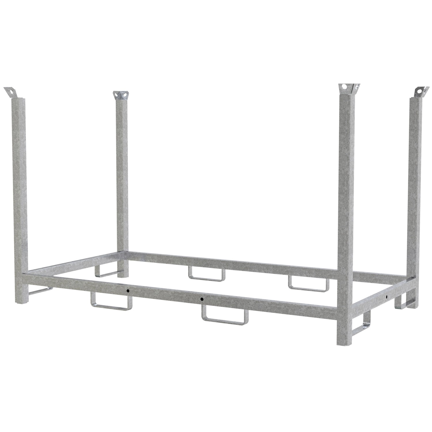 Schake Lager Transportpalette 30 Stk. Fußplatten 2,1 m x 1 m x 1,1 m Verzinkt