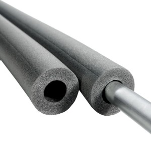 Graue Climaflex Rohrisolierung, 42 mm Durchmesser, 9 mm Stärke, für Heizung und Sanitär.