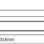 Abbildung der Osram LED Unterbauleuchte Linear Mob Batt mit Maßangaben.