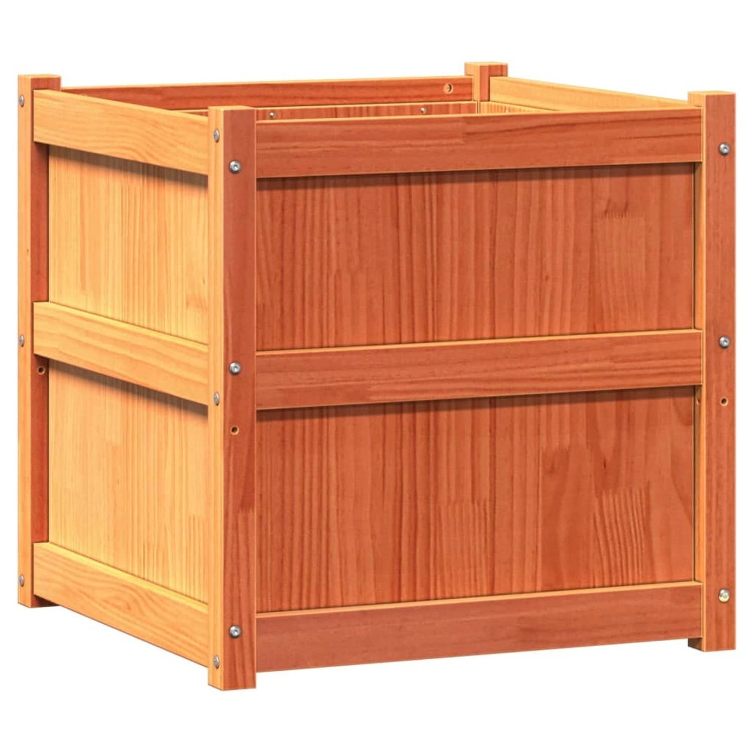 vidaXL Pflanzkübel Wachsbraun 60x60x60 cm Massivholz Kiefer 837428 günstig online kaufen