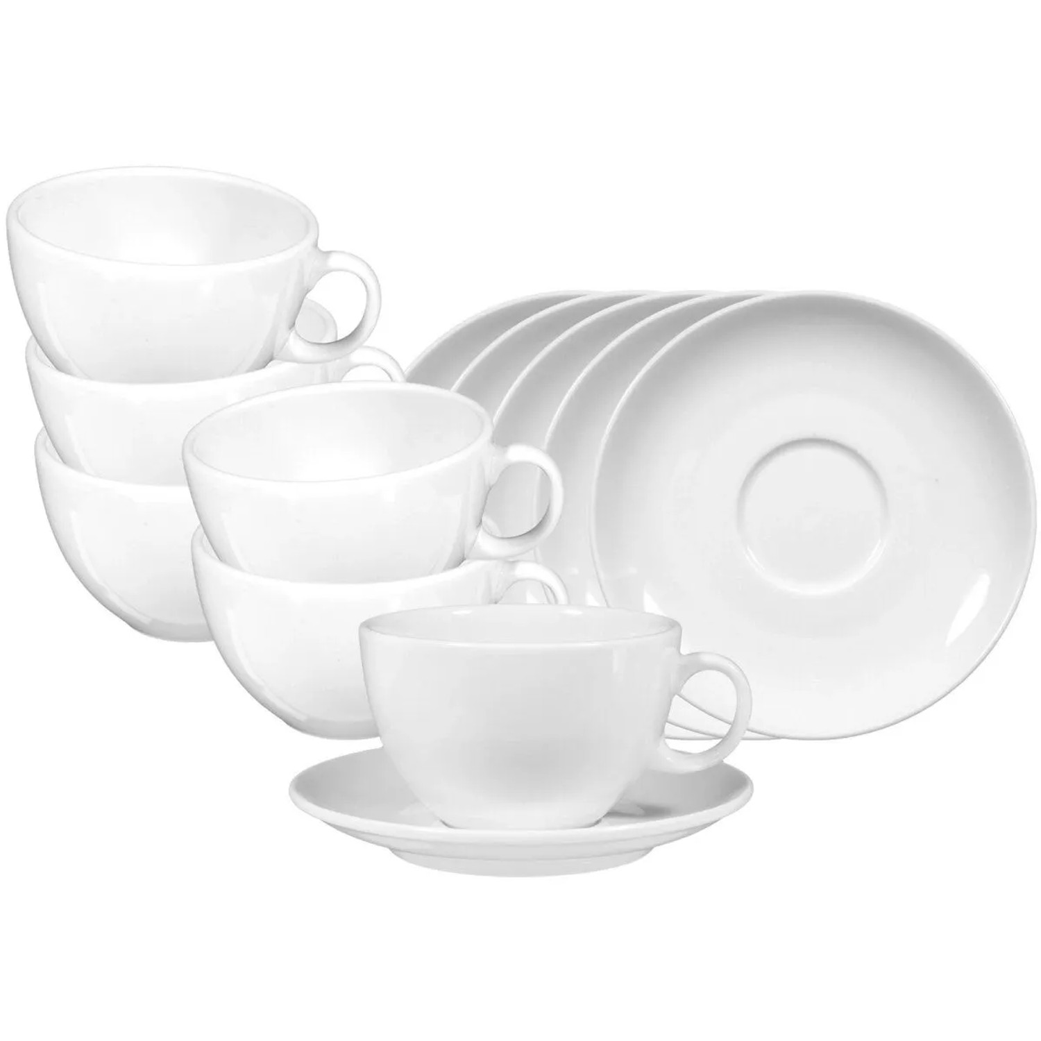 Seltmann Weiden Vip Milchkaffeetasse mit Untertasse 370 ml 6er Set