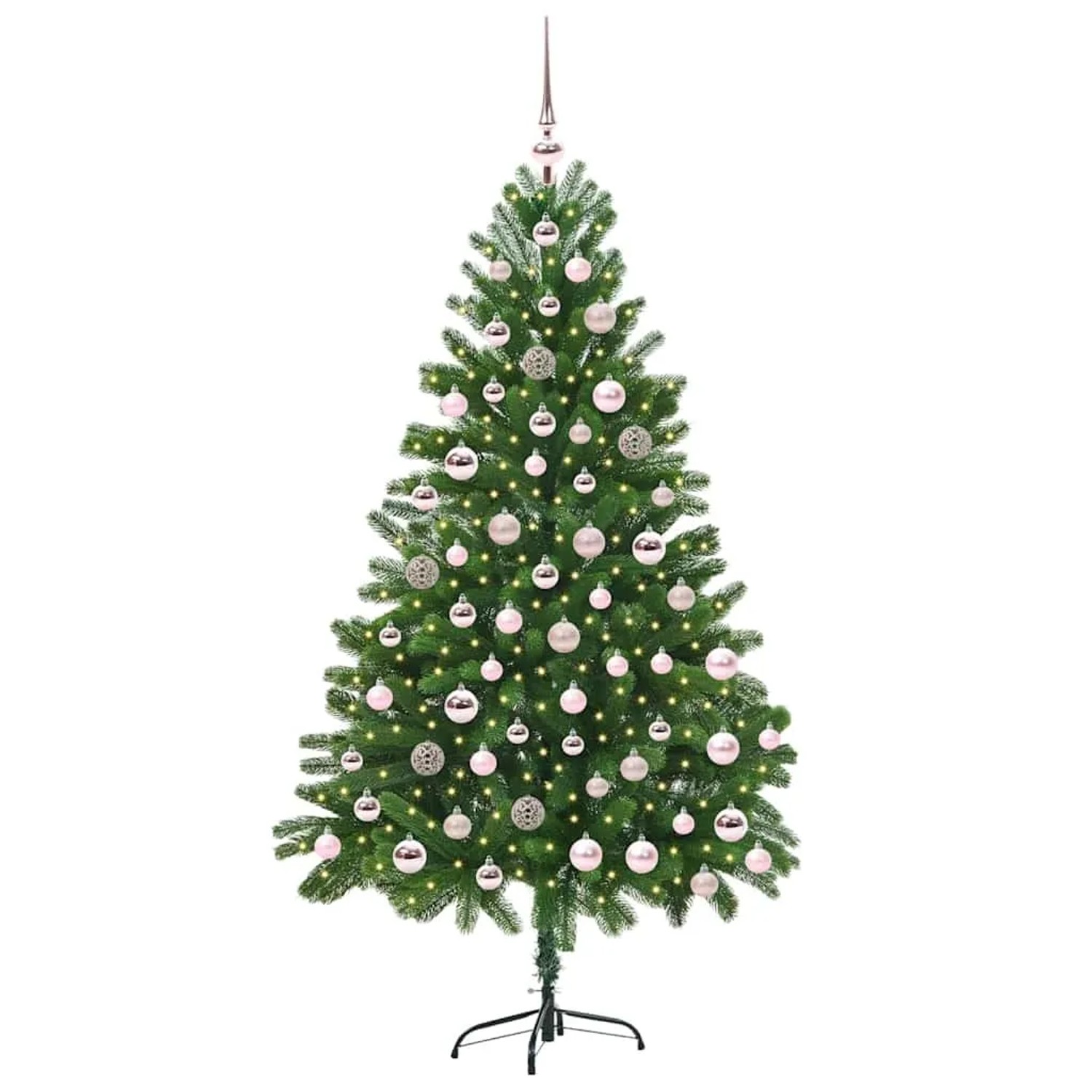 vidaXL Weihnachtsbaum mit 300 LEDs mit Ständer Grün 180 cm PE 3396333