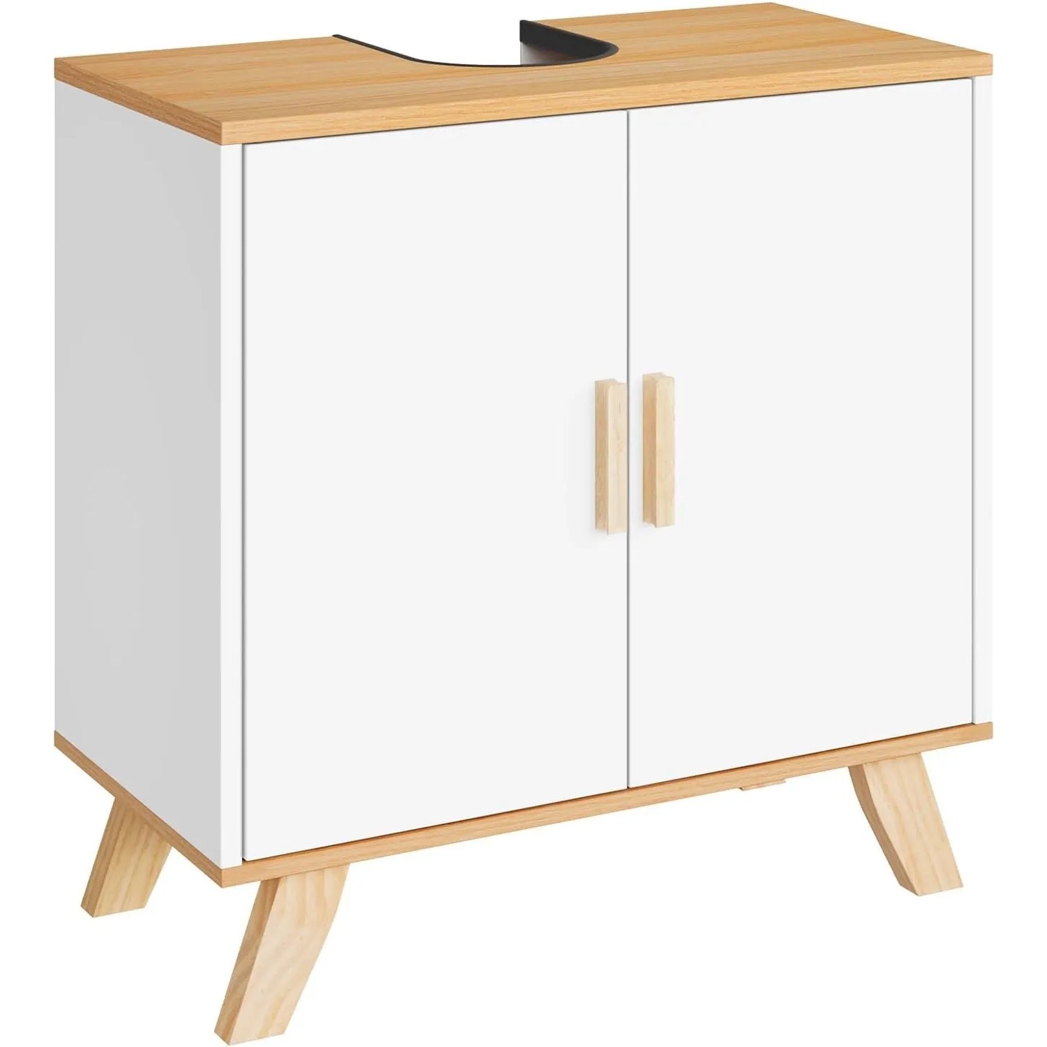 EUGAD Waschbeckenunterschrank Badschrank mit 2 Türen 60 x 30 x 60 cm
