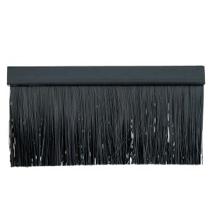 HMF 65429-02 Bürstenleiste für Kabeldurchführung für 19 Zoll Serverschrank Außen Schwarz