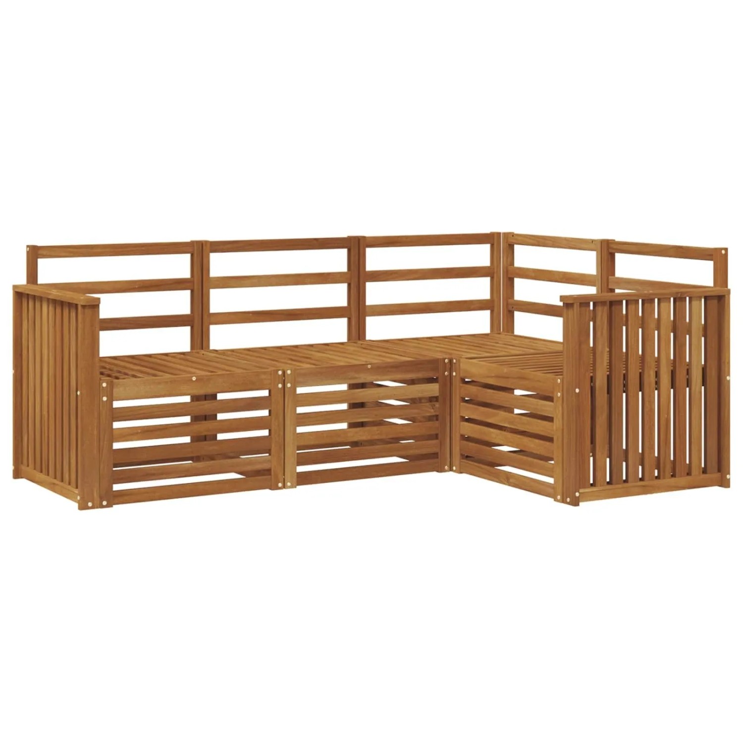 vidaXL Sofagarnituren 4 Tlg Natur Massivholz Akazie 3374724