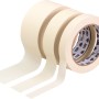 Flachkrepp Klebeband-Set, beige, 3 Rollen in verschiedenen Breiten (19, 30, 50 mm).
