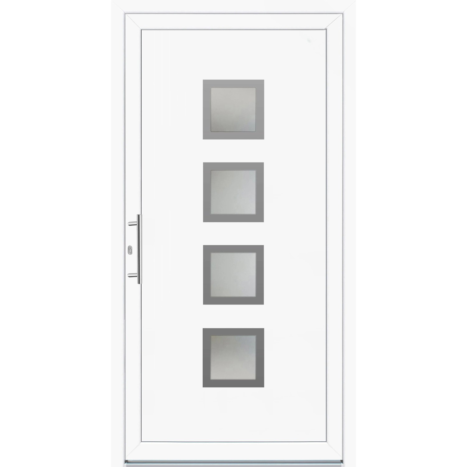 Panto Kunststoff-Haustür K025 Weiß 100 cm x 200 cm DIN L