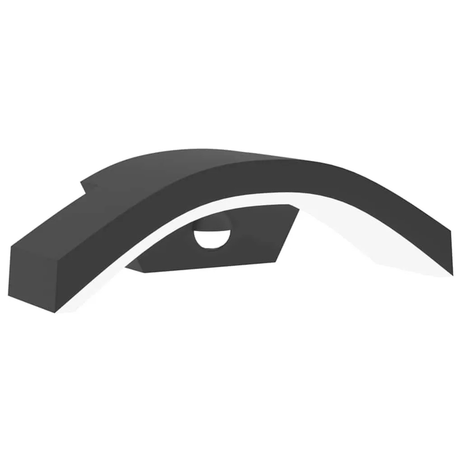 vidaXL LED-Außenwandleuchte mit Sensor Schwarz Aludruckguss 4006278