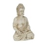Relaxdays Buddha Figur Polyresin Cremeweiß Sitzend Wetterfest Frostsicher 17,5 cm x 10,5 cm x 7,5 cm 0,23 kg