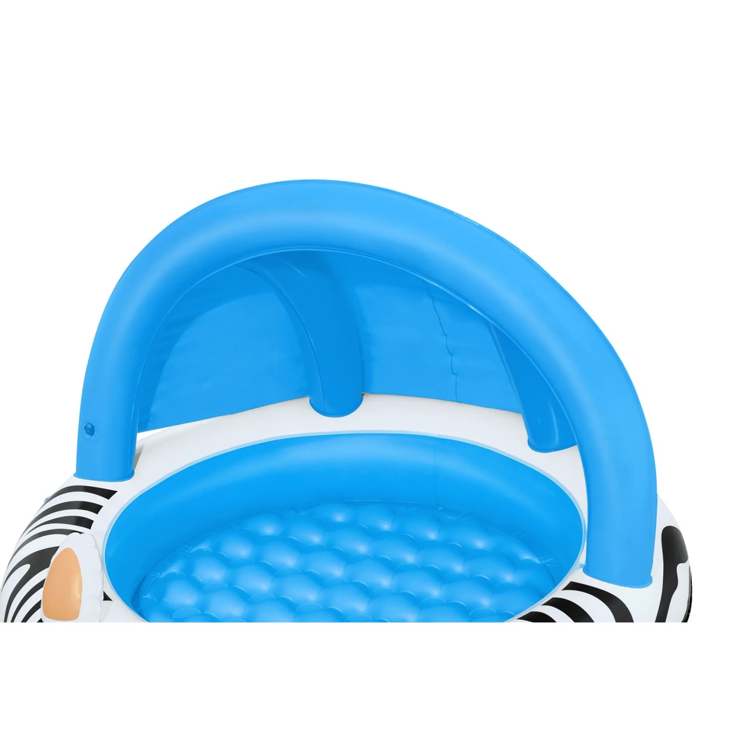 Bestway Planschbecken Safari Sun mit Sonnenschutzdach, Zebra-Design.
