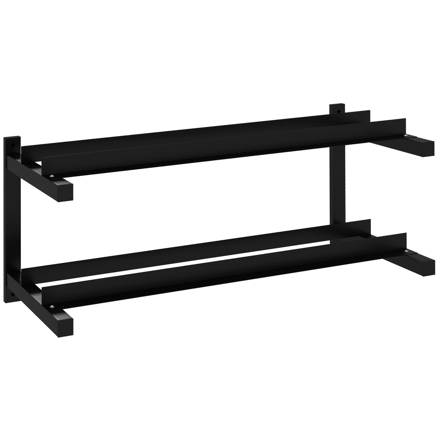 Thumbnail - SPORTNOW Hantelständer Kurzhantelständer Stahl Schwarz 98L x 40B x 35H cm