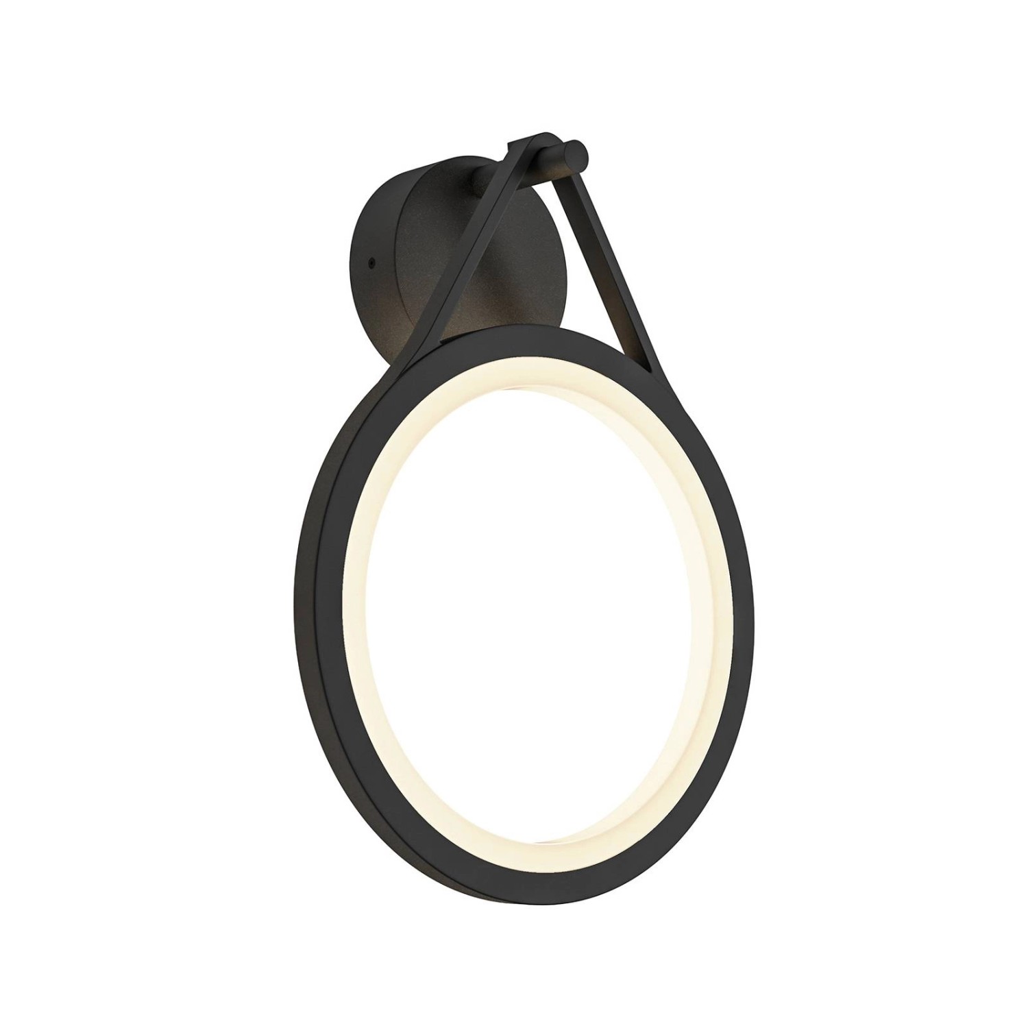 Lucande LED Wandleuchte Außen Mirco 9619145 Modern in Schwarz aus Aluminium 1-flammig