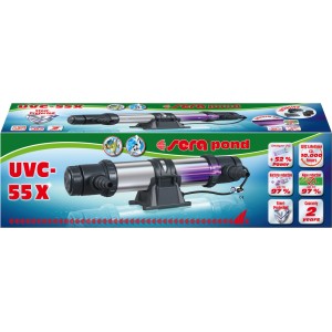 Sera Teich-UVC-Wasserklärer Pond UVC-55X im Karton, zur Algenbekämpfung im Gartenteich.