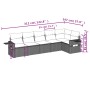 vidaXL 6-tlg. Garten-Sofagarnitur, beige Poly Rattan, mit Maßen. Ideal für Terrasse & Garten.