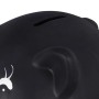 Relaxdays Sparschwein Keramik Schwarz Beschriftbar Abschließbar 14 cm x 17 cm x 13 cm 0,5 kg_3
