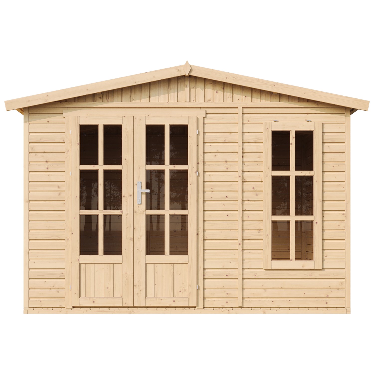 Timbela Gartenhaus Holz M334FB 6,03 m² ohne Dachziegel Natur mit Boden günstig online kaufen