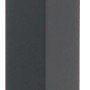 Anthrazitfarbener Eckzaunpfahl (6x6x240 cm) für Doppelstabmatten, inkl. Montagematerial.